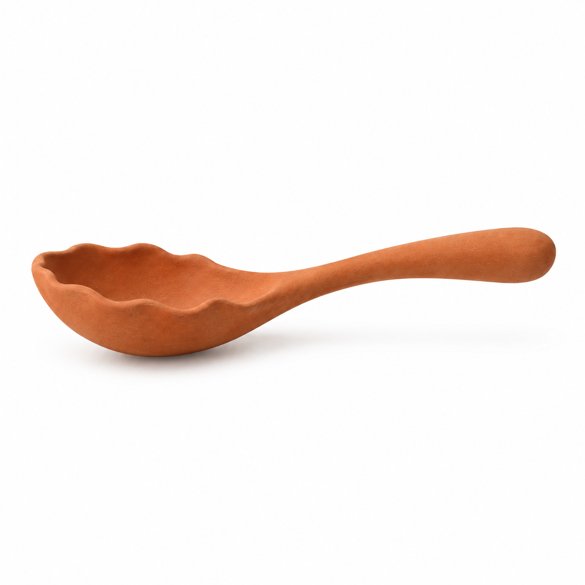 Close-up of the spoon's unique texture and color