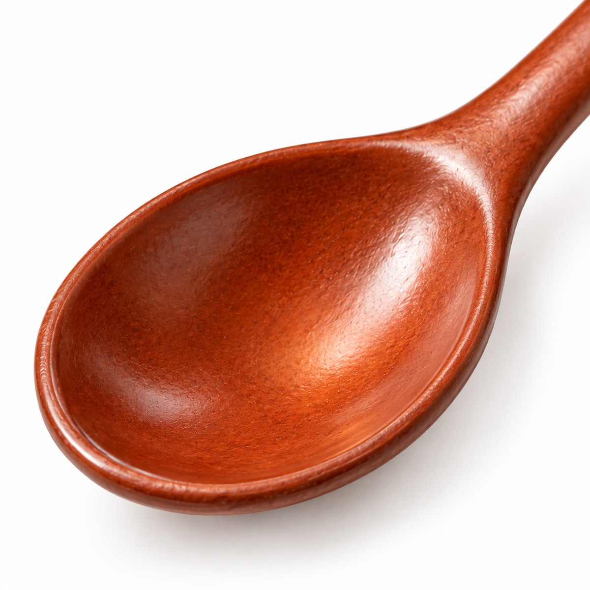 Brown wooden spoon ideal for stirring and serving.