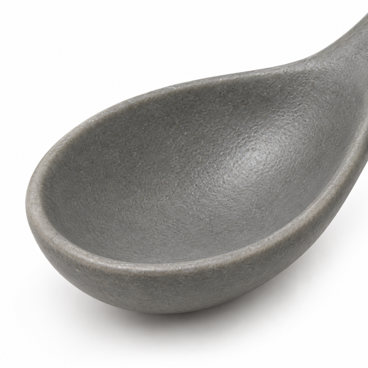 Ergonomic design of gray spoon