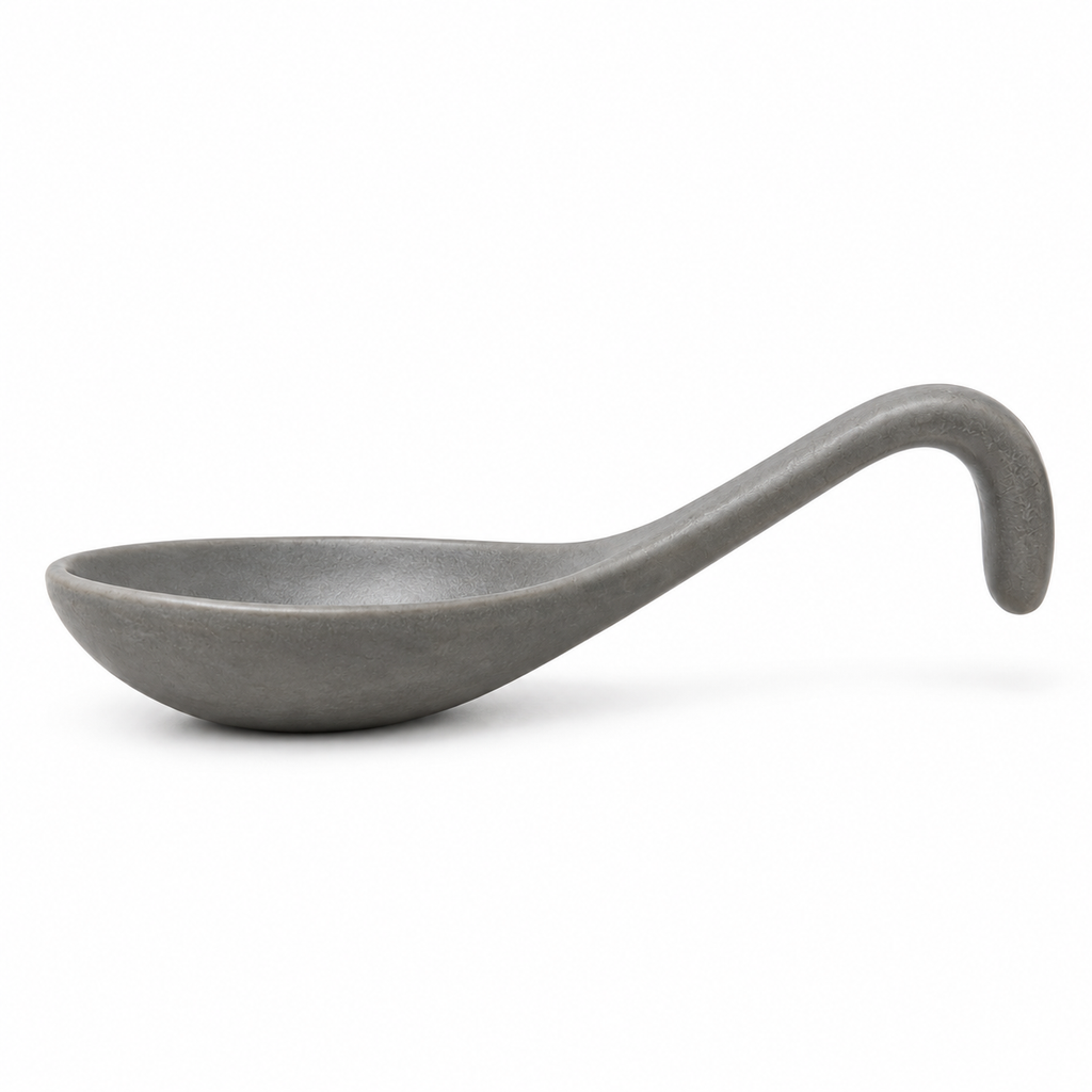 Close-up of spoon's bowl and handle