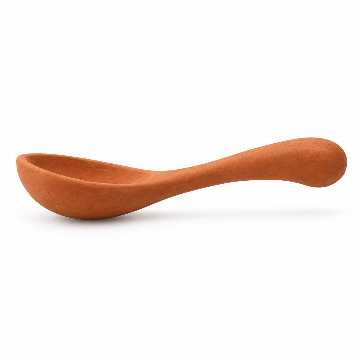 Side view of terracotta spoon handle