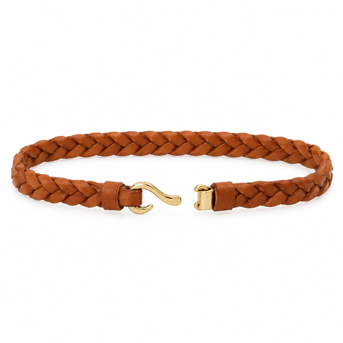 Elegant men's bracelet with gold clasp.