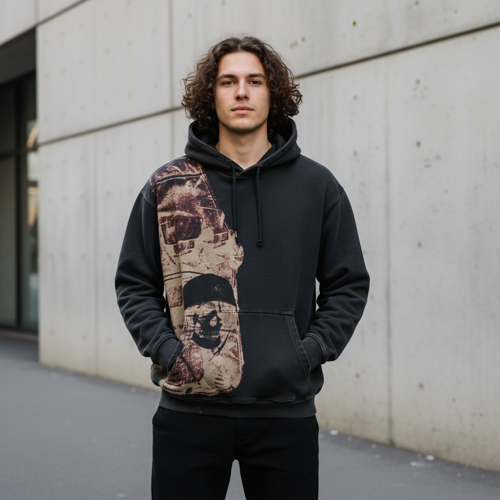 Street Style Hip Hop Graphic Hooded Sweatshirt