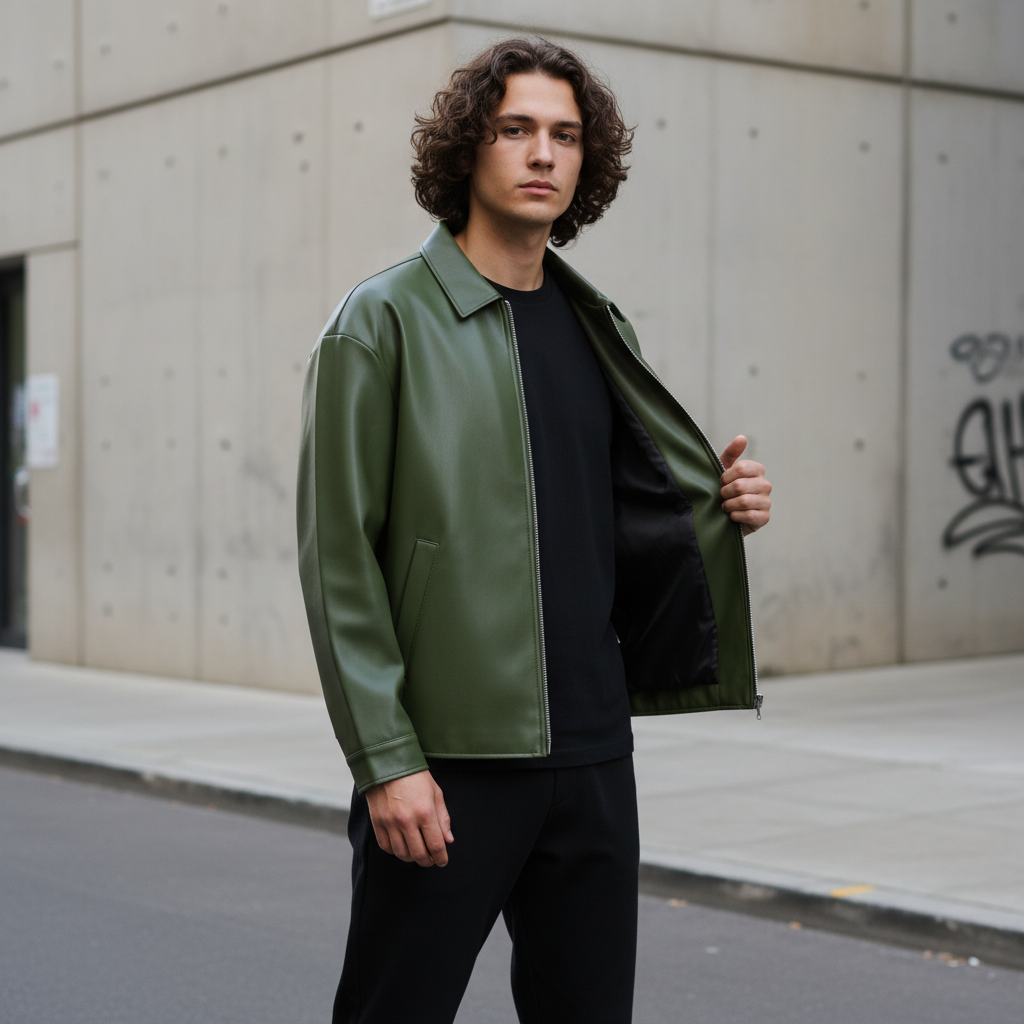 Men’s Luxury Cropped Oversized Jacket