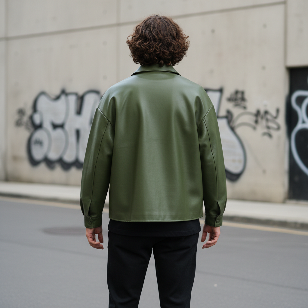 Men’s Luxury Cropped Oversized Jacket