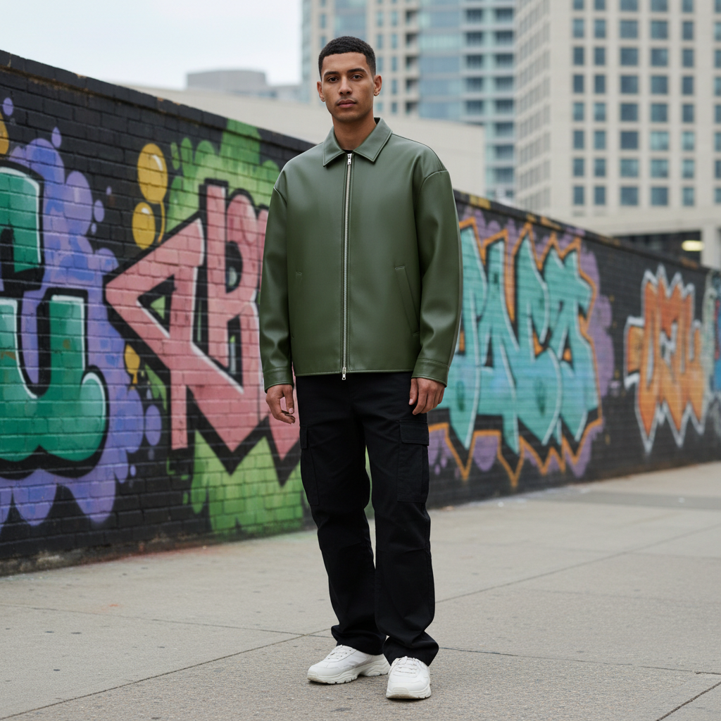 Men’s Luxury Cropped Oversized Jacket