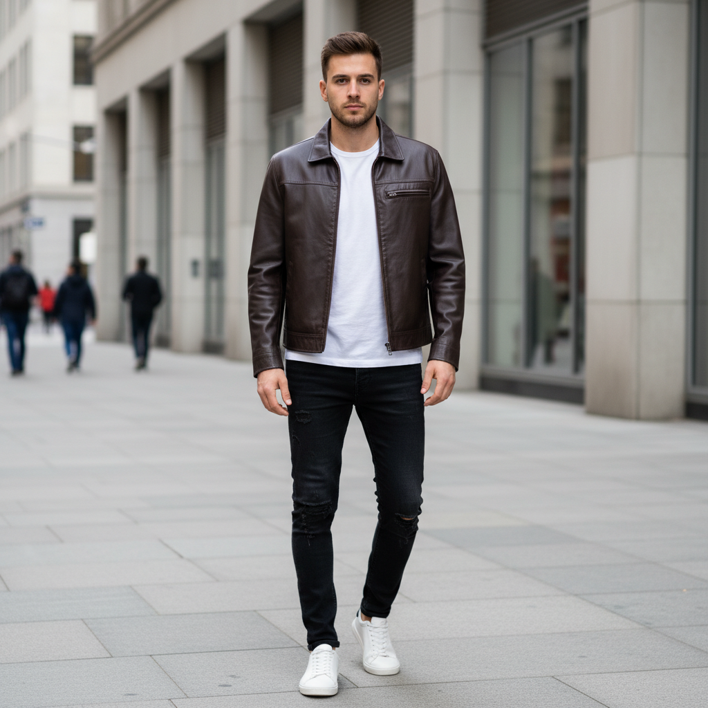 Men’s Waterproof Vintage Zip-Up Jacket