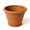 Vensioshop Small Italian-Style Terracotta Pot — side profile highlighting the rustic finish and terracotta color