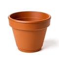 Vensioshop Small Terracotta Pot — side profile showing the pot's silhouette and smooth terracotta finish