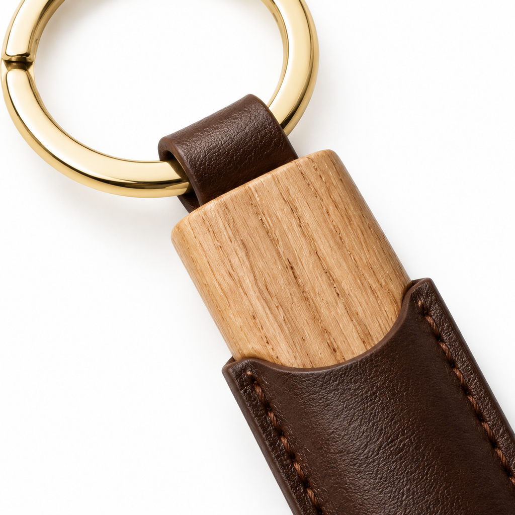 Top view of the keychain's elegant design.
