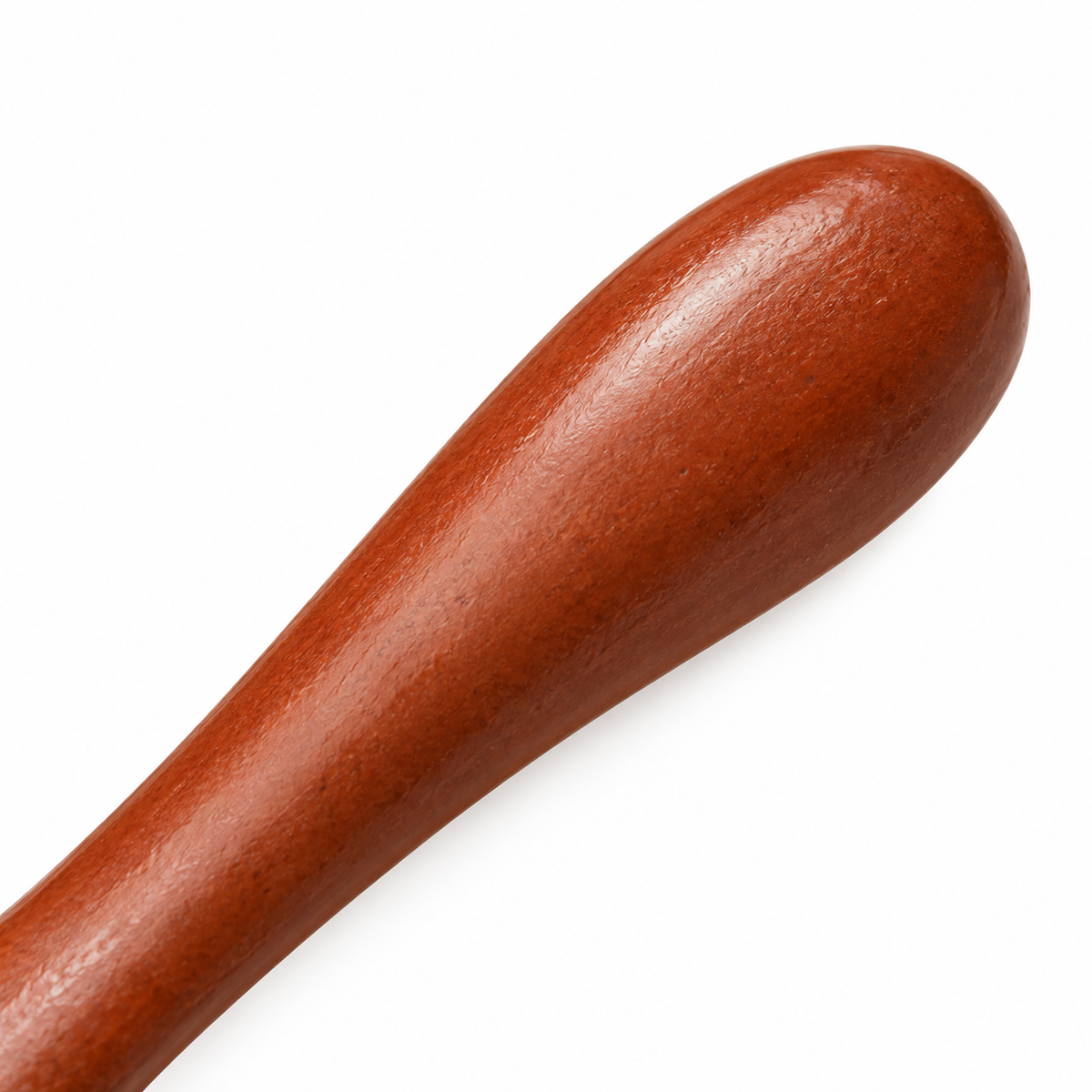 Ergonomic design of wooden kitchen spoon.