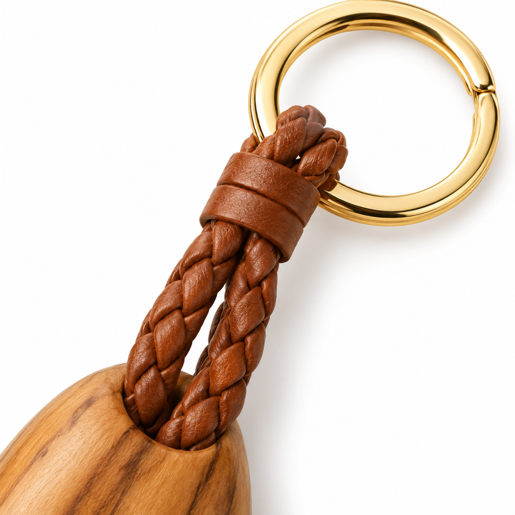 Elegant design of vensioshop wooden keychain.