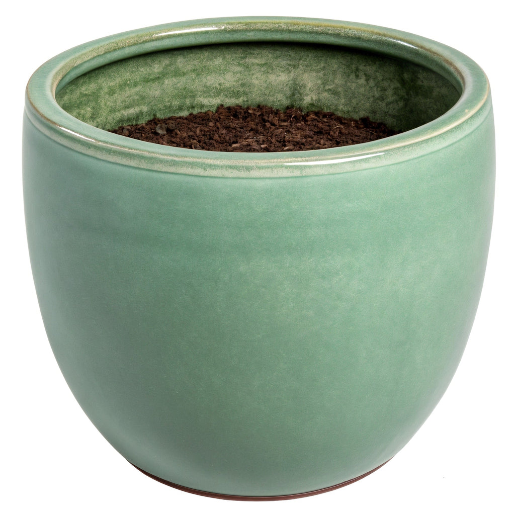 Vensioshop Sage Green Ceramic Planter — hero front view