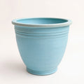 Vensioshop Pastel Blue Ceramic Planter — side profile view highlighting the silhouette and matte finish