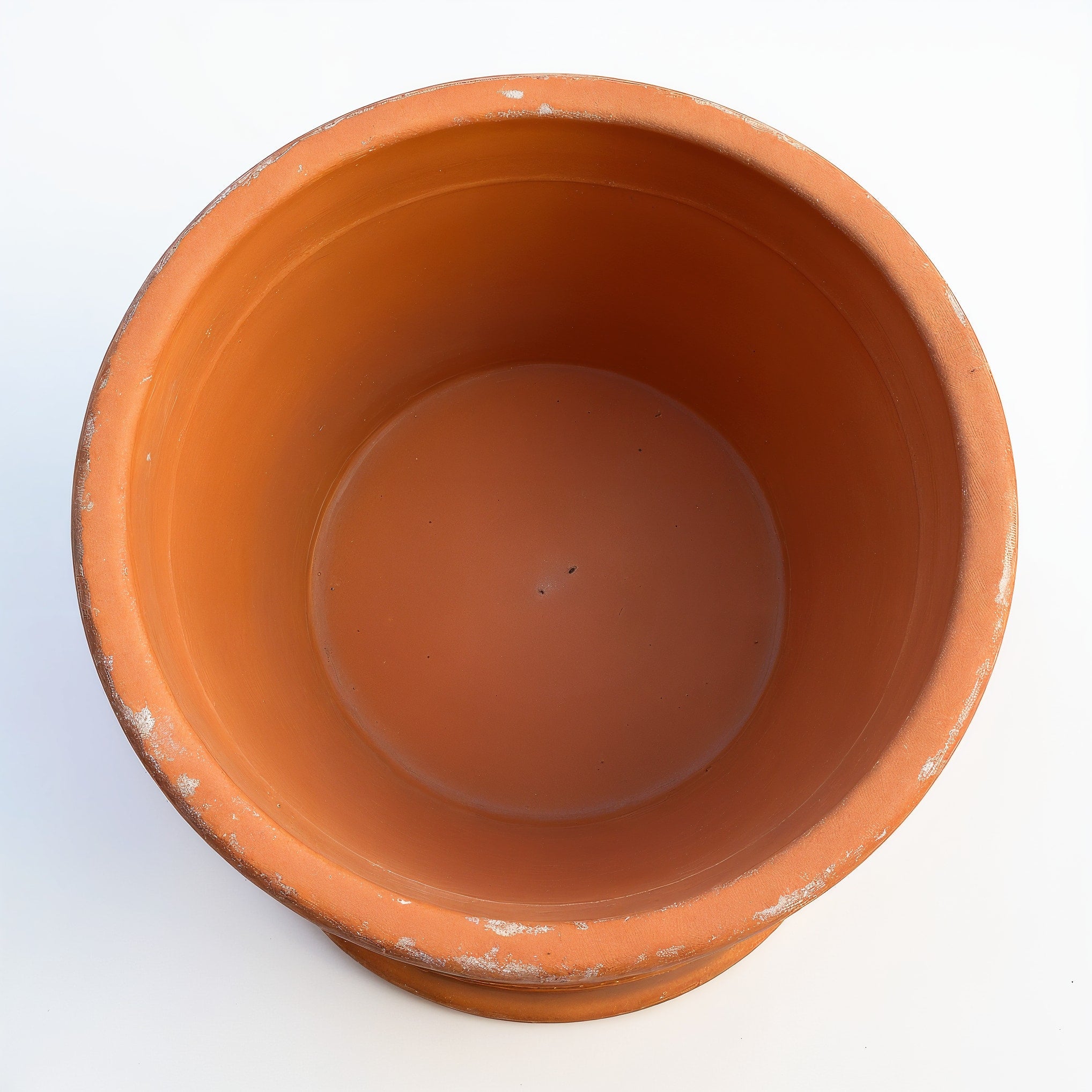 Vensioshop Rustic Italian Terracotta Planter — top-down view showing the interior and rim