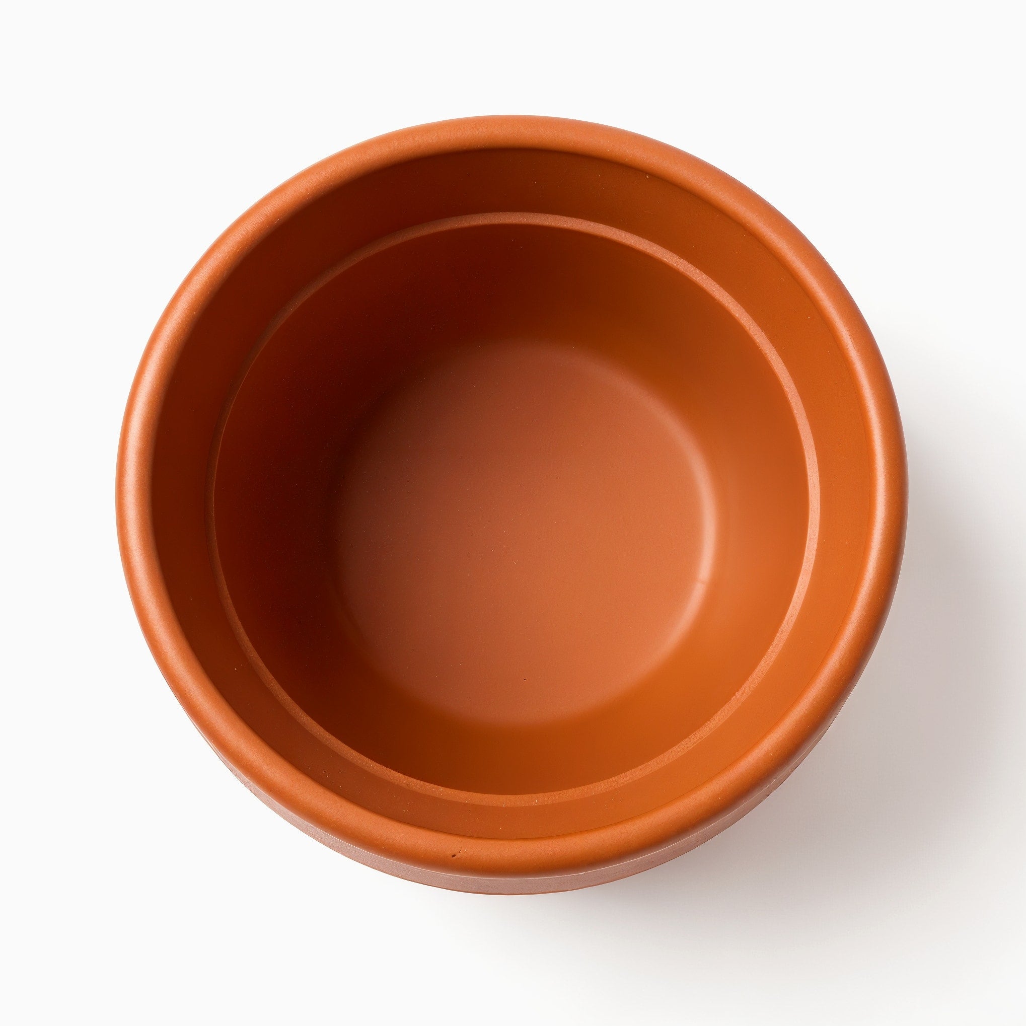Vensioshop Small Terracotta Pot — top-down view into the empty pot showing the interior and rim