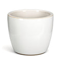 Vensioshop Minimalist White Ceramic Planter — direct side profile showing the silhouette