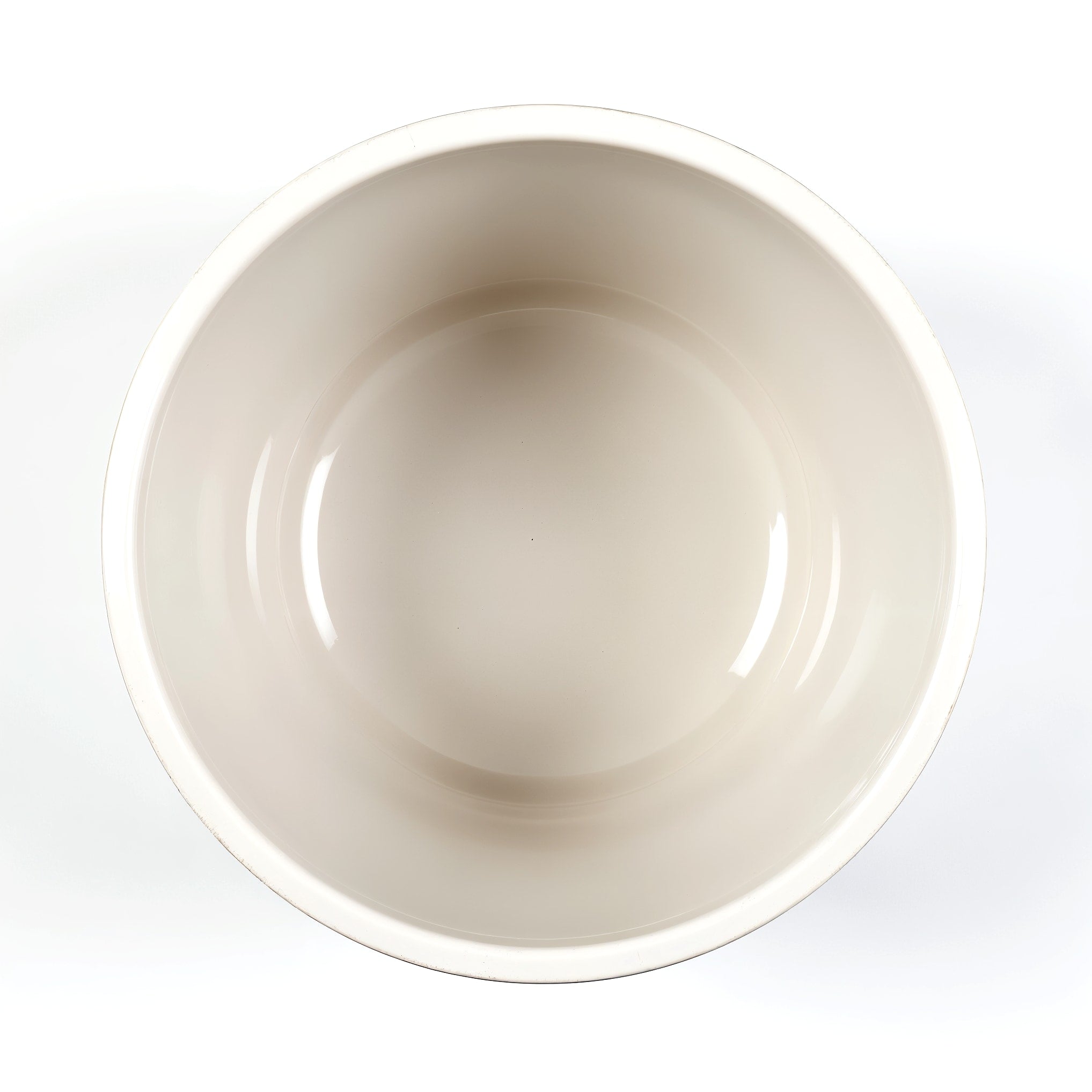 Vensioshop Minimalist White Ceramic Planter — top-down view showing the interior