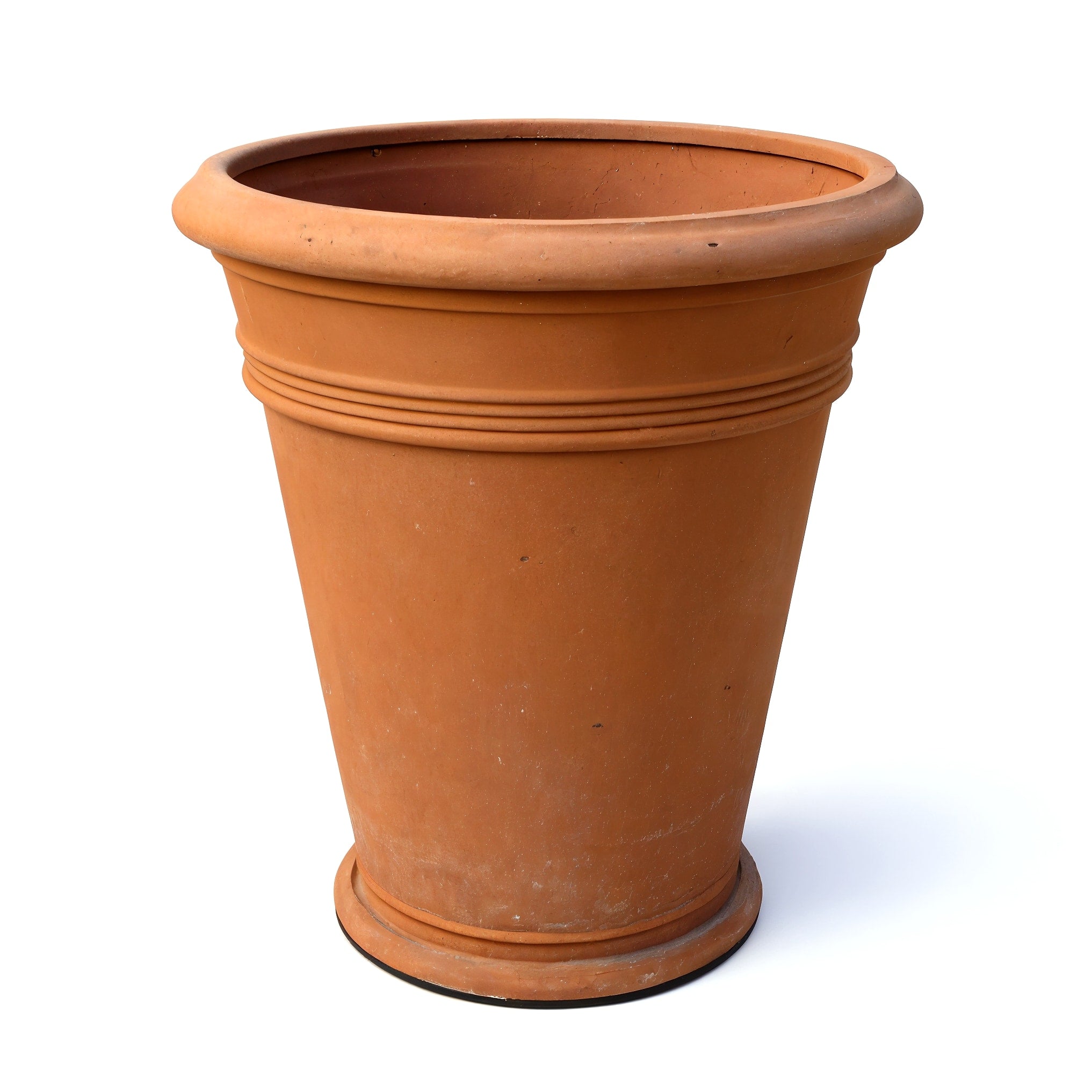 Vensioshop Tall Rustic Terracotta Planter — side profile showing the full height and taper