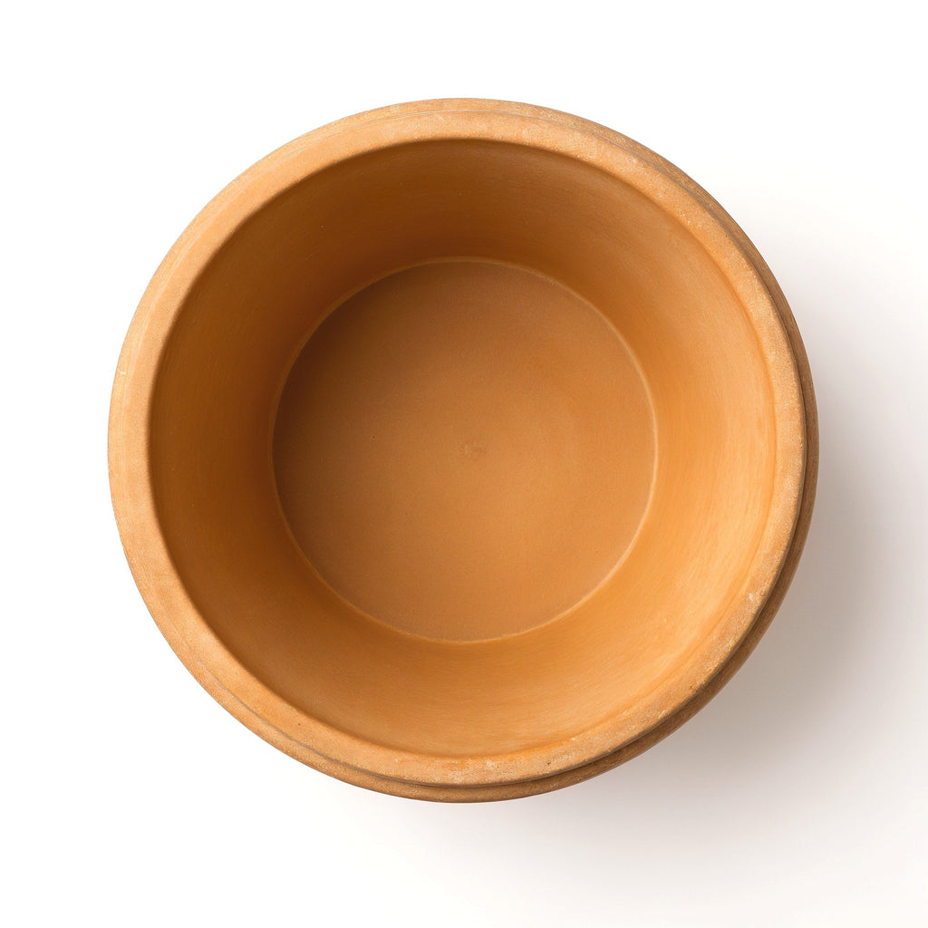 Vensioshop Classic Terracotta Planter — top-down view into the planter's opening