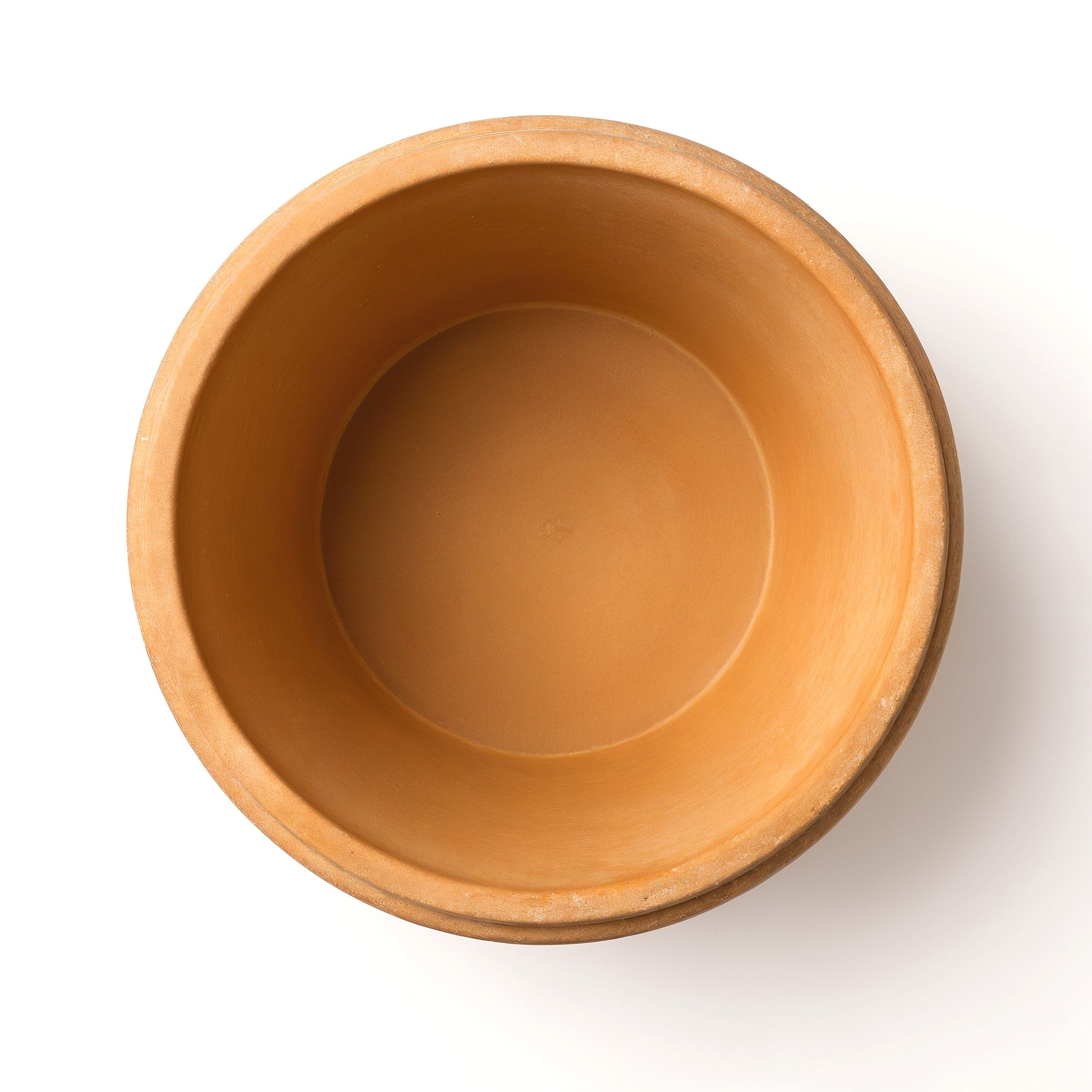 Vensioshop Classic Terracotta Planter — top-down view into the planter's opening