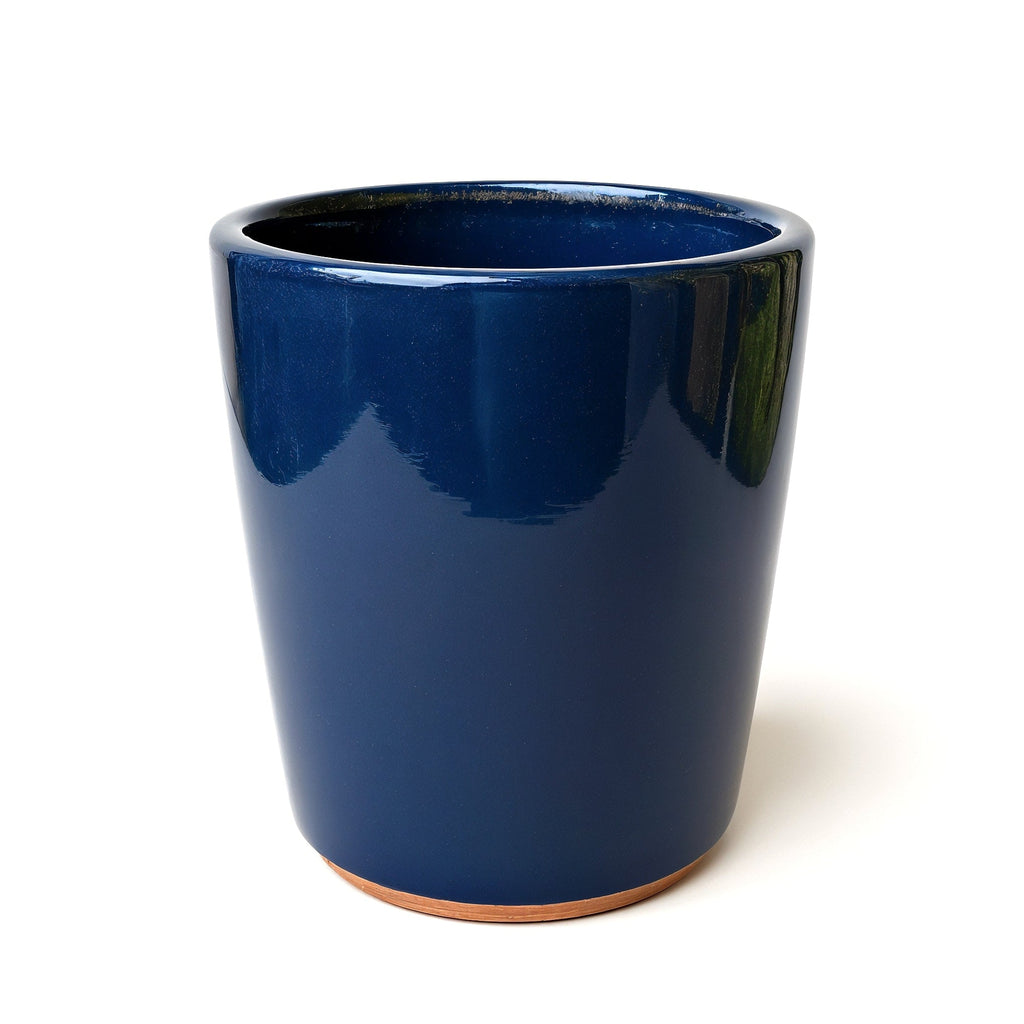 Vensioshop Midnight Blue Cylinder Ceramic Planter — side profile showing its full cylindrical silhouette